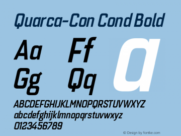 Quarca-Con Cond Bold Version 1.000;PS 001.001;hotconv 1.0.56;com.myfonts.insigne.quarca.con-medium-italic.wfkit2.3ZUa Font Sample