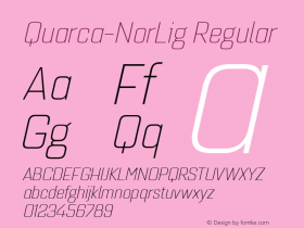 Quarca-NorLig Regular Version 1.000;PS 001.001;hotconv 1.0.56;com.myfonts.insigne.quarca.light-italic.wfkit2.3ZUx Font Sample