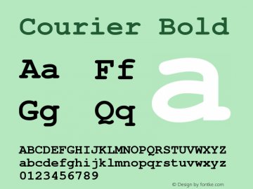 Courier Bold 1.0 Mon Feb 01 15:56:45 1993 Font Sample