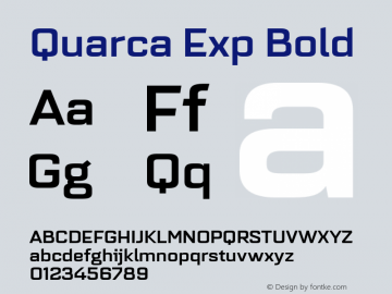 Quarca Exp Bold Version 1.000;PS 001.001;hotconv 1.0.56;com.myfonts.insigne.quarca.ext-medium.wfkit2.3ZUm图片样张