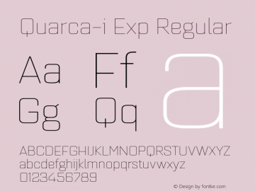 Quarca-i Exp Regular Version 1.000;PS 001.001;hotconv 1.0.56;com.myfonts.easy.insigne.quarca.ext-thin.wfkit2.version.3ZUq图片样张
