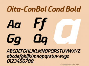 Oita-ConBol Cond Bold Version 1.000;com.myfonts.insigne.oita.condensed-bold-italic.wfkit2.4b4V图片样张