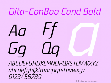 Oita-ConBoo Cond Bold Version 1.000;com.myfonts.insigne.oita.condensed-book-italic.wfkit2.4b4Y Font Sample