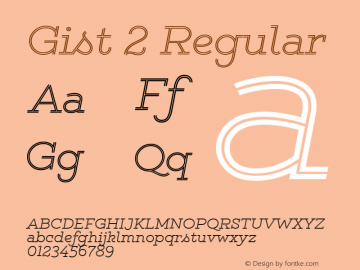 Gist 2 Regular Version 1.000;com.myfonts.easy.yellow-design.gist.light.wfkit2.version.46hH图片样张