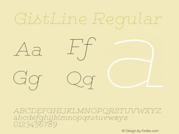 GistLine Regular Version 1.000;com.myfonts.easy.yellow-design.gist.line-regular.wfkit2.version.46hJ图片样张