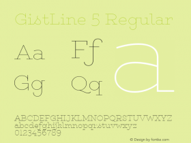 GistLine 5 Regular Version 1.000;com.myfonts.easy.yellow-design.gist.upright-line-regular.wfkit2.version.46hZ图片样张