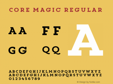 Core Magic Regular Version 1.000;com.myfonts.easy.s-core.core-magic.regular.wfkit2.version.47nB Font Sample