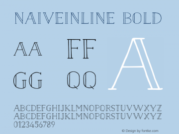 NaiveInline Bold 2.000;com.myfonts.easy.la-goupil.naive-inline.medium.wfkit2.version.4bBN图片样张
