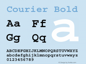 Courier Bold OTF 1.0;PS 004.000;Core 1.0.22图片样张