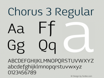 Chorus 3 Regular 1.000;com.myfonts.soneri.chorus.light.wfkit2.3T67 Font Sample