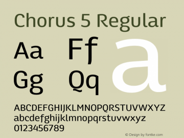 Chorus 5 Regular 1.000;com.myfonts.soneri.chorus.regular.wfkit2.3T64图片样张