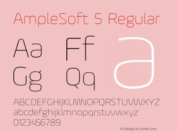 AmpleSoft 5 Regular 001.001;com.myfonts.easy.soneri.amplesoft.thin.wfkit2.version.4dmD Font Sample