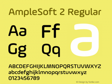 AmpleSoft 2 Regular 001.001;com.myfonts.easy.soneri.amplesoft.medium.wfkit2.version.4dmA图片样张