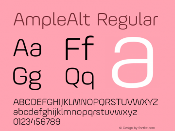 AmpleAlt Regular 001.001;com.myfonts.easy.soneri.ample-alt.light.wfkit2.version.4hw3 Font Sample