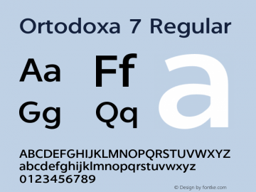 Ortodoxa 7 Regular Version 1.001;PS 001.001;hotconv 1.0.56;makeotf.lib2.0.21325;com.myfonts.easy.monograma.ortodoxa.medium.wfkit2.version.4ecF图片样张