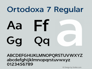 Ortodoxa 7 Regular Version 1.001;PS 001.001;hotconv 1.0.56;makeotf.lib2.0.21325;com.myfonts.easy.monograma.ortodoxa.medium.wfkit2.version.4ecF图片样张