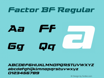 Factor BF Regular Version 1.000;com.myfonts.bomparte.factor-bf.obl-bold.wfkit2.3RYd Font Sample