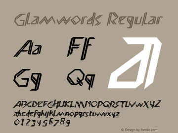 Glamwords Regular Version 1.0;com.myfonts.easy.mostardesign.glamwords.bold-italic.wfkit2.version.3jXR Font Sample