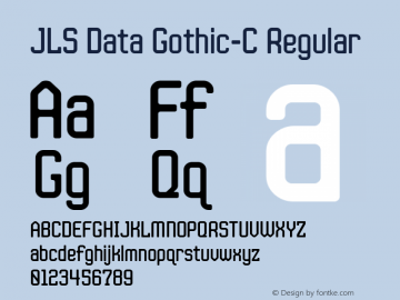JLS Data Gothic-C Regular Version 1.000;com.myfonts.fontry-west.jls-data-gothic.data-c.wfkit2.3Rs5图片样张