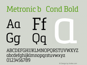 Metronic b   Cond Bold Version 1.000;com.myfonts.mostardesign.metronic-slab-narrow.light.wfkit2.46VN Font Sample