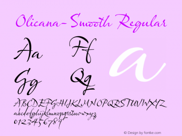 olicana smooth regular font