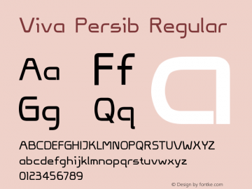 Viva Persib Regular Version 1.00 November 9, 2014, initial release Font Sample