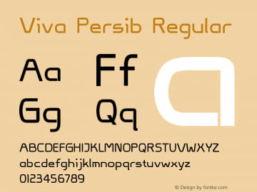 Viva Persib Regular Version 1.00 November 9, 2014, initial release Font Sample