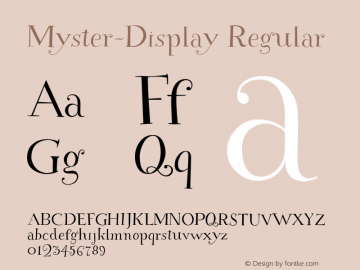 Myster-Display Regular 1.000;com.myfonts.deniserebryakov.myster.display.wfkit2.42kK图片样张