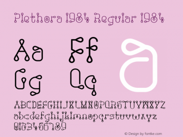 Plethora 1984 Regular 1984 Version 1.000图片样张