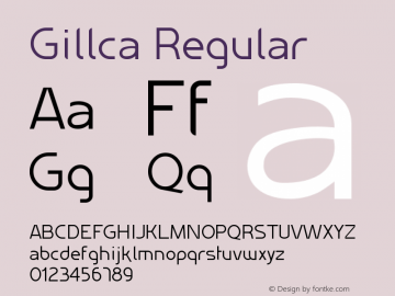 Gillca Regular Version 1.00 Agosto 30, 2014;com.myfonts.easy.ixipcalli.gillca.thin.wfkit2.version.4ihZ Font Sample