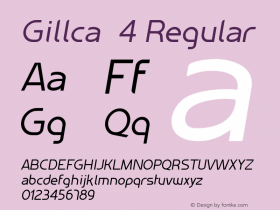 Gillca  4 Regular Version 1.00 Agosto 30, 2014;com.myfonts.easy.ixipcalli.gillca.light-italic.wfkit2.version.4ii4 Font Sample