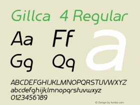 Gillca  4 Regular Version 1.00 Agosto 30, 2014;com.myfonts.easy.ixipcalli.gillca.light-italic.wfkit2.version.4ii4 Font Sample