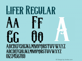 Lifer Regular Version 1.000;PS 001.001;hotconv 1.0.56 Font Sample