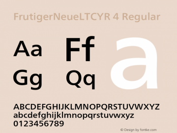 FrutigerNeueLTCYR 4 Regular Version 1.00;com.myfonts.easy.linotype.neue-frutiger.pro-cyrillic-medium.wfkit2.version.49ge Font Sample