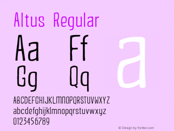 Altus Regular Version 1.002;com.myfonts.easy.albatross.altus.regular.wfkit2.version.4aDm图片样张