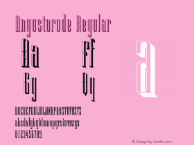 Angustorude Regular Version 1.002;com.myfonts.easy.2d-typo.angusto.extrude.wfkit2.version.4hJ8 Font Sample