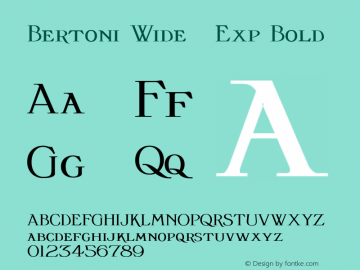 Bertoni Wide   Exp Bold Version 1.000 2010 initial release;com.myfonts.gatf.bertoni.wide-expanded-bold.wfkit2.3oDm Font Sample