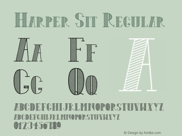 Harper Sit Regular Version 1.00 2013;com.myfonts.design23.harper.sit.wfkit2.3Wk7图片样张
