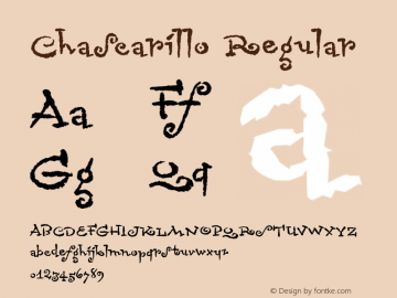 Chascarillo Regular 001.000 Font Sample
