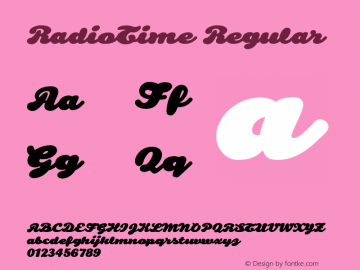 RadioTime Regular Version 1.000;com.myfonts.easy.john-moore.radiotime.regular.wfkit2.version.472u Font Sample