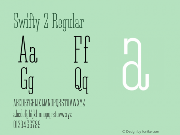 Swifty 2 Regular 001.001;com.myfonts.matchandkerosene.swifty.regular.wfkit2.3CJJ Font Sample