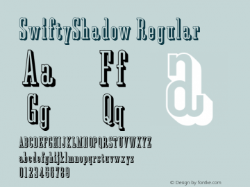 SwiftyShadow Regular 001.001;com.myfonts.matchandkerosene.swifty.shadow.wfkit2.3CJH图片样张