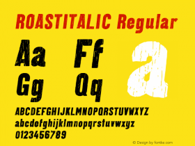 ROASTITALIC Regular 1.000;com.myfonts.borutta.wood-type-collection-2.r-italic.wfkit2.437F Font Sample