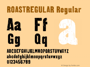 ROASTREGULAR Regular 1.000;com.myfonts.borutta.wood-type-collection-2.r-regular.wfkit2.437E Font Sample