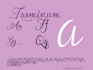 Jasminum ☞ Version 1.00 November 10, 2014, initial release;com.myfonts.easy.nowak.jasminum.regular.wfkit2.version.4jRW图片样张