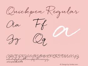 Quickpen Regular Version 1.000;com.myfonts.easy.trial-by-cupcakes.quickpen.regular.wfkit2.version.4cEq Font Sample