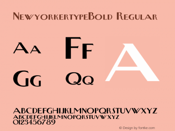 NewyorkertypeBold Regular 001.001 Font Sample