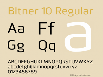 Bitner 10 Regular Version 1.000;PS 001.000;hotconv 1.0.56;makeotf.lib2.0.21325;com.myfonts.northernblock.bitner.medium.wfkit2.4c3q图片样张