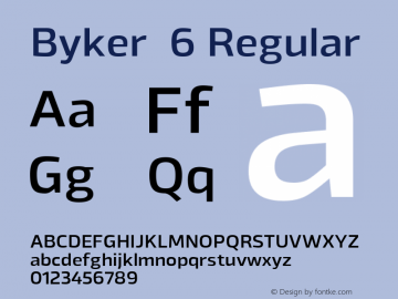 Byker  6 Regular Version 1.000;PS 001.000;hotconv 1.0.70;makeotf.lib2.5.58329;com.myfonts.easy.northernblock.byker.medium.wfkit2.version.4jZP图片样张