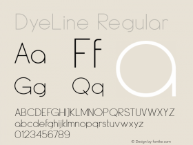 DyeLine Regular 1.000;com.myfonts.northernblock.dye-line.light.wfkit2.3oC3图片样张